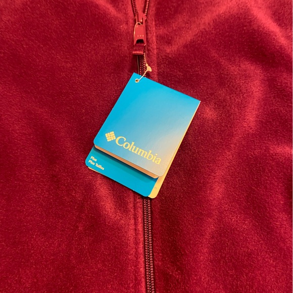 Columbia Deep Burgundy Fleece Jacket NWT - Picture 5 of 6